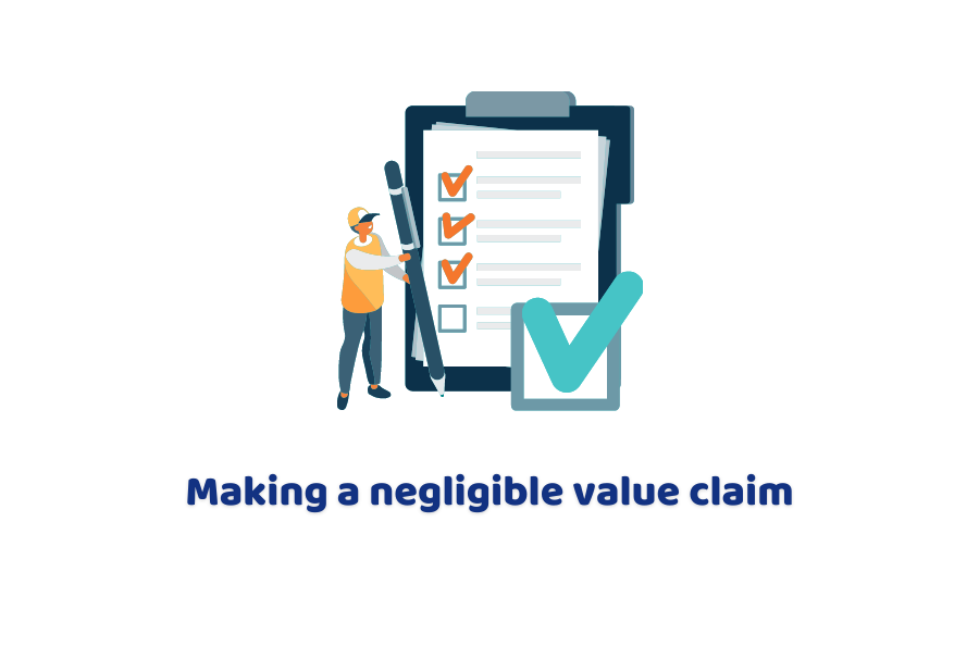 Making a negligible value claim