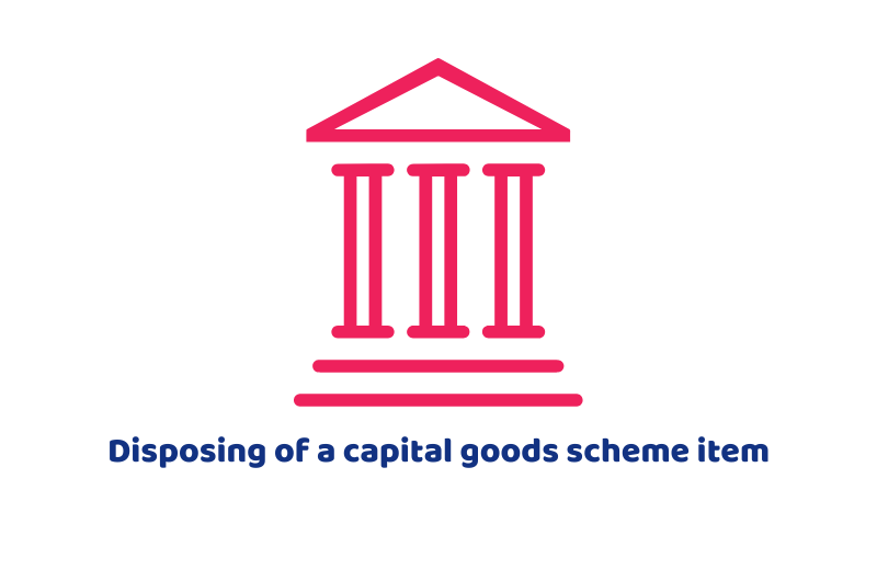 Disposing of a capital goods scheme item